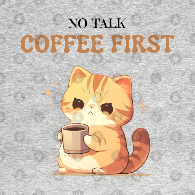 No Talkie Before Coffee - Grumpy Cat Needs Caffeine by Eine Creations